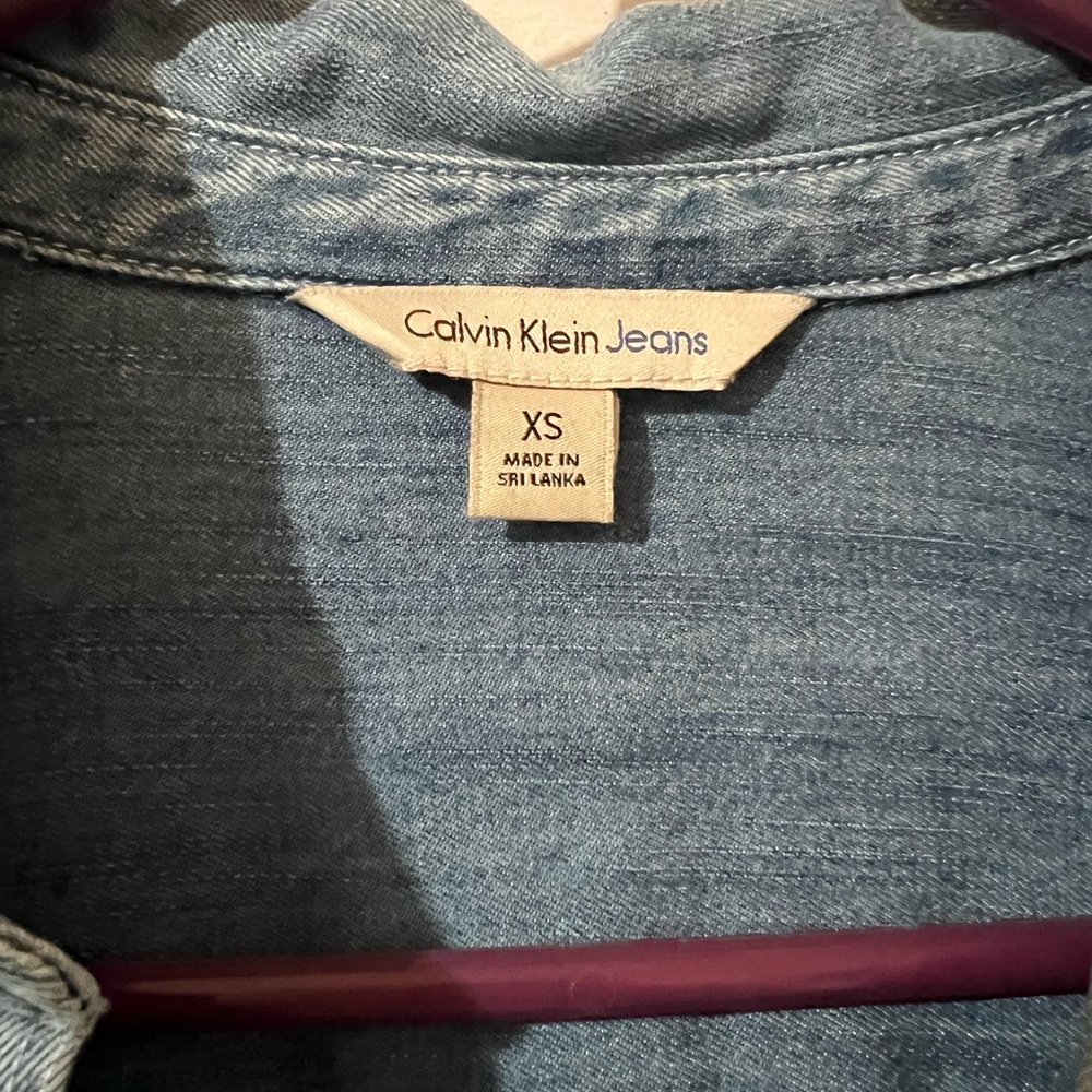 Ladies Calvin Klein one piece Denim wrap skirt dress